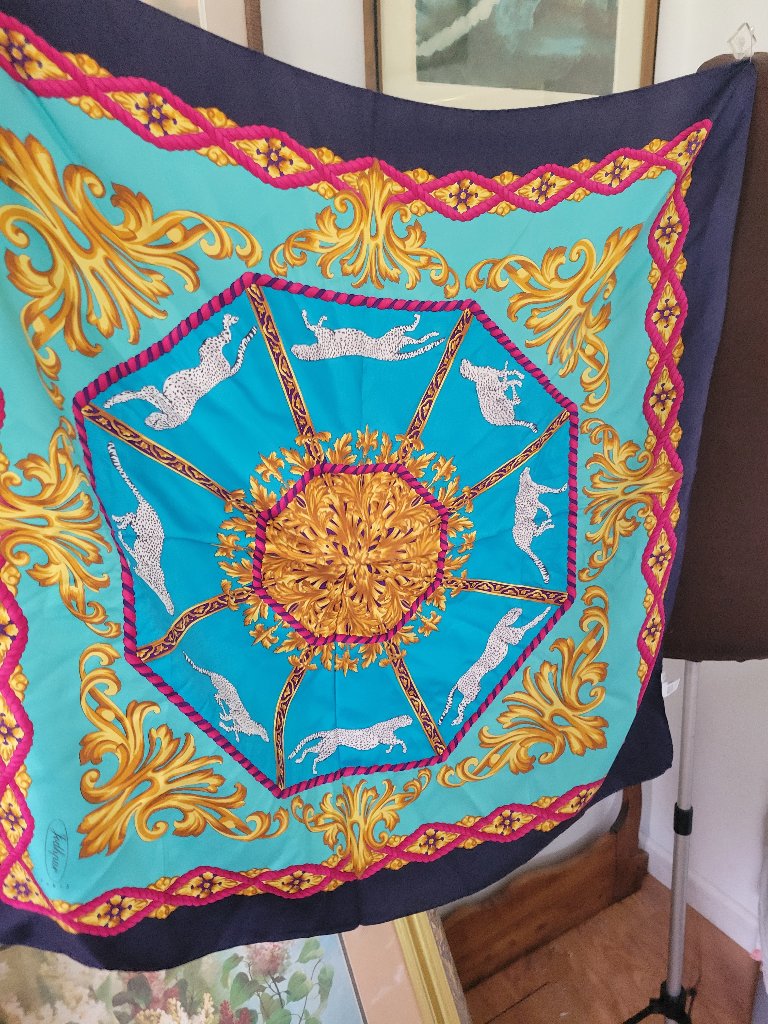Vintage Jodhpur 100 Silk Designer Scarf